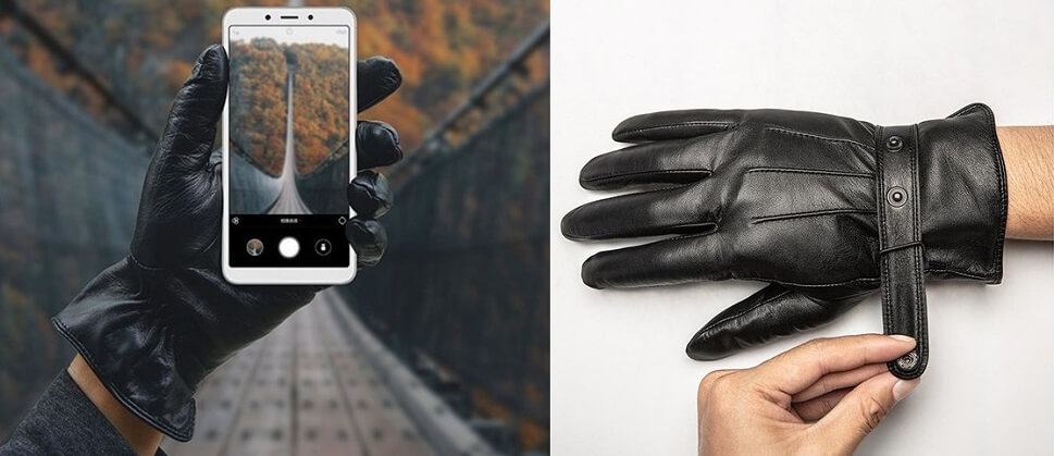 специальное волокно позволяют работать с экраном смартфона зимой